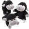 lilizzhoumax Schaf Kuscheltier 3tlg, lamm Plüschtier für Mädchen, Kawaii Schaf Kuscheltier(Sitzen, Stehen, Knien), Schwarz Spielzeug stofftier plüsch lamm Geschenk für Kinder, kleine Mädchen/Jungen