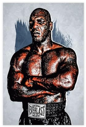 OakiTa Mike Tyson Poster Boxposter Leinwand Poster Wandkunst Dekor Druck Bild Gemälde für Wohnzimmer Schlafzimmer Dekoration ungerahmt 20 x 30 cm