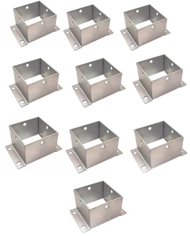 Supporto per palo, Base per Pali Base Per Paletto Per Terrazza Portico Ringhiera Per Corrimano, Staffa Per Palo Di Recinzione In Acciaio Inossidabile Per Calcestruzzo, Stivali Per Pergola (Color : 10