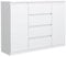 MebLocker Commode à 4 tiroirs, 2 Portes, 120 cm, idéale pour Le Salon, la Chambre à Coucher, la Chambre d'enfant et Le Bureau, Solution Moderne et élégante pour Un Rangement élégant (Blanc)