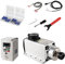 CNC Spindel Motor Kits, 220V 4KW 4000W Luftgekühlte Spindel Quadratische CNC Motor 220V 4KW VFD und ER25-6mm Spannzange für Luftfahrtdraht und Bohrer für CNC Router Maschine