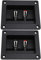 KKPLZZ 2PCS Speaker Box Terminal Subwoofer Box Terminal Cup Spring Loaded Jacks Double Binding Post Speaker Terminal Plates for Car RV Boat