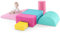 COSTWAY 6 STK. Schaumstoffbausteine, Riesenbausteine zum Toben und Klettern, Softbausteine aus Schaumstoff, Großbausteine Mehrfarbig, für Kinder im Vorschulalter, Babys und Schulkinder (Dunkelrosa)