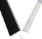 Retsun Door Brush Seal Strip – 53mm (2.1) Width, 880mm (34.6) Length, Silver Aluminum Frame with Durable Black PP Bristles, Dustproof & Weatherproof（3cm, 1