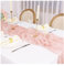 Bieiyhe Käsetuch Tischläufer Rosa 90x300 cm - Musselin Boho Chiffon Gaze Rustikaler Dekostoff für Hochzeit, Taufe, Küche, Geburtstagsparty