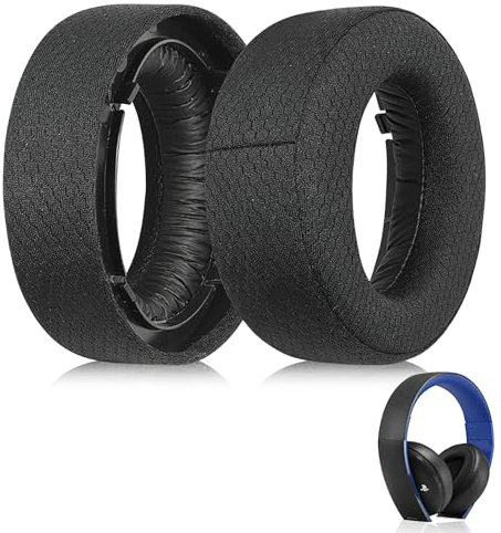 DAWRIS Professionelle Ersatz-Ohrpolster für Sony PS5 Pulse 3D Wireless Headset mit atmungsaktivem Stoff und Hochwertigem Schaumstoff, Langlebige Ersatz Ohrpolster