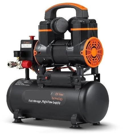 MZZYG Silent Air Compressor 9L 18L 24L 35L Quiet Oil-free Portable Air Pump For Home Repair Tire Inflation Whisper Compressor Rapid Inflator(24L 1450W)