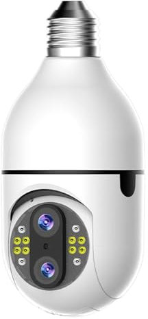 Ruiqas 360°WiFi Light Bulb Security Cameras with Motion Detection Full Coverage Camera for baby/pet/dog Smart Motion Alarm and Tracking