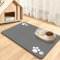 Dolic Pet Feeding Mat, Cat Dog Muddy Paws Mat, Super Absorbent Pet Mats for Food Bowls (Light Grey-4 Paws, 40 x 60 cm)