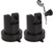 Adorila 2 Pack Removable Suction Cup Shower Head Holder, Adhesive Shower Head Bracket for Handheld, Adjustable Showerhead Wall Mount Holder (Black)