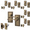 EAI Antique Brass Georgian Scroll Door Handle Latch Set - 6 Pairs Internal Lever Latch Handles & Latch (64mm) - Rope Design