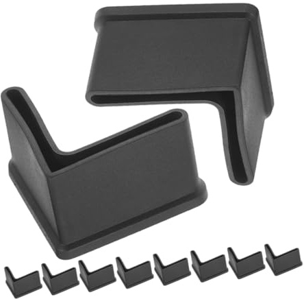 PRETYZOOM Lot de 10 Embouts De pour Pieds De Table À Repasser De Lit Pieds De Meubles en Caoutchouc Noir