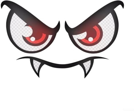 Dekorative Aufkleber für Rasenmäher, lustige und funktionale reflektierende Augen in einem Set von zwei oder drei für tolle Looks (2 Stück)