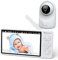 Sebikam Babyphone con Cámara y App 5,5 Pulgadas Pantalla IPS, Monitor para Bebé 2K/3MP, Detección de Movimiento y Sonido, WiFi, Visión Nocturna, Audio Bidireccional, Batería 4000mAh
