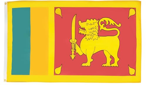 AZ FLAG 5er-Set Flaggen Sri Lanka 90x60 cm Polyester 100D 2 Ösen