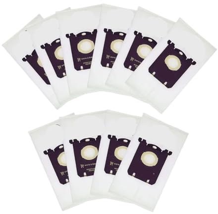 Lot De 10 Sacs D'aspirateur Blancs, Compatibles Avec Electrolux, Philips, Filtre Et S-BAG FC8021 HR6999 FC9088