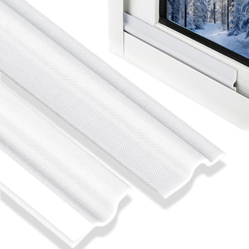 Fanchu Zugluftstopper & Türdichtungen, Dichtungsband für Türen Fenster, Fensterabdichtung Abdichtung zugluft, Fensterdichtung Selbstklebend, Kälte Fenster Zugluftstopper für Sommer und Winter,6 Meter