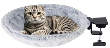 Schreibtischbett Für Katze Ergonomisch Kuschelig Waschbar 180° Drehbar
