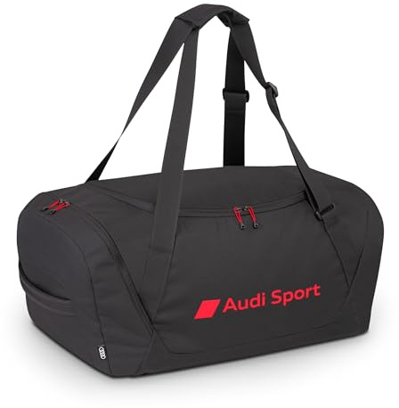 Audi 3152500500 Sporttasche Tasche, schwarz, mit rotem Audi Sport Schriftzug