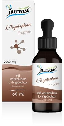 Liposomale L-Tryptophan Tropfen hochdosiert - (60.000mg pro Packung) 2000mg L-Tryptophan pro Tagesdosis - MCT Öl - Hohe Bioverfügbarkeit