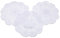 EAGLESTIME 3pcs Häkeln Floral Spitzendeckchen Baumwolle Bierdeckel Applique Weiß 20cm