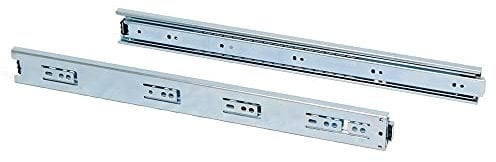 Emuca 3028905 Set Schubladenführungen, vollauszug mit Rollen, Verzinktem, 650 mm