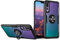 SORAKA Hülle für Huawei P20 Pro mit 360 Grad drehbarem Ringständer Harter PC transparenter Abdeckung+Silikon Rahmen durchsichtige hülle mit Metallplatte für Handyhalterung Auto KFZ Magnet