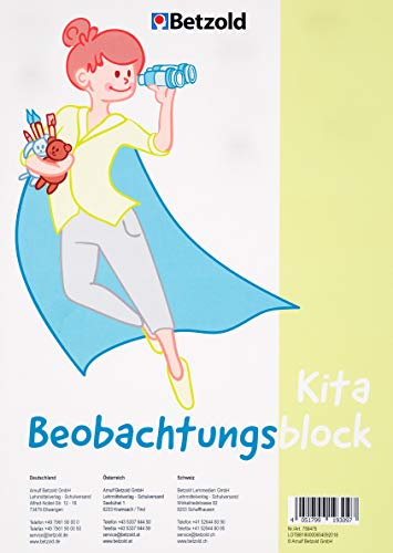 Betzold - Beobachtungsblock Kita DIN A4 - Notizheft Notizbuch Erzieherinnen