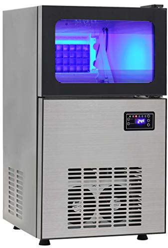 Festnight Macchina per il Ghiaccio Professionale da 420W 45 kg/24 h Nero 430 x 400 x 710 mm