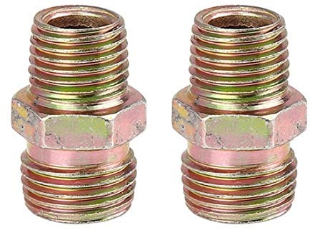 sourcing map 2 Stk. 1/4 NPT Rohr zu M16x1,5 mm gerader Luftschlauchanschluss Adapter