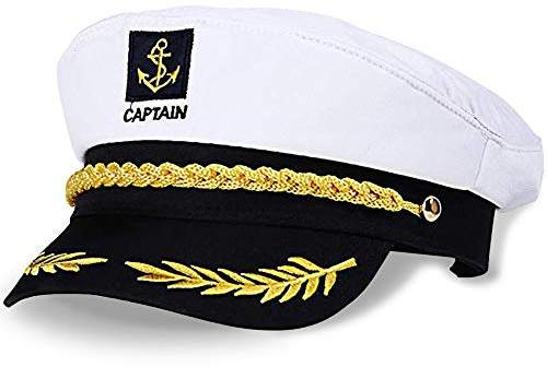 NETUME kapitänsmütze Matrosenmütze, Kapitänsmützen Herren Verstellbar Marine Accessoires, Partyhut Erwachsene Marine Mütze Damen Ideales Matrosen Kostüm Marine Hut Kapitän Accessoires