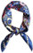 MEISEE Maulbeerseide Schals Frauen Kleiner quadratischer Schal 53,3 x 53,3 cm atmungsaktiv leicht Halstuch Kopftuch, Neue blaue Blumen, 53cm*53cm