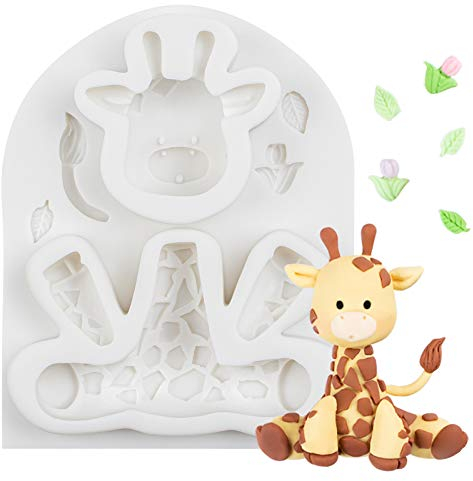 Tier Silikonform Giraffe Fondant Formen für Tortendeko Kuchenaufsatz Tortenaufsatz Schokolade 9cm