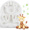 Tier Silikonform Giraffe Fondant Formen für Tortendeko Kuchenaufsatz Tortenaufsatz Schokolade 9cm