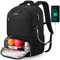 CoolBELL Sac à Dos Ordinateur Portable 15.6 Pouces Homme Femme avec Port de Chargement USB de Filet de Basket Poche à lunch Sac à Dos Multifonctionnel Sac a Dos PC Portable pour Voyage/Scolaire,Noir