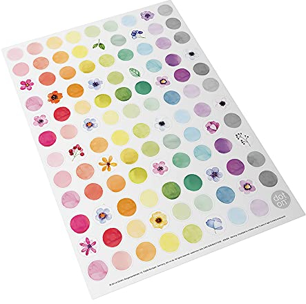 dot on Klebepunkte watercolor 20 mm | 107 Sticker | perfekt als Ergänzung Kalender | Aufkleber Klebepunkte dots Planen Organisation Motivation Dekoration