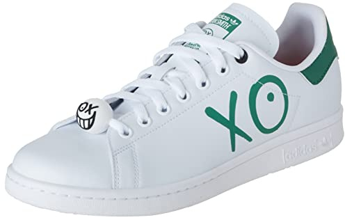 adidas Originals Stan Smith Men’s Sneakers – Synthetic Composition – Traditional Lacing – Round Toe White/White/Black 8.5 D - Medium