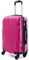 R.Leone Valigia Trolley Bagaglio a mano Rigido Ultraleggero in ABS 4 Ruote Autonome (Fucsia, 3037 Valigia 55x38x23 cm)