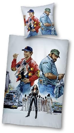 Terence Hill - Zwei bärenstarke Typen - Bettwäsche-Set - Renato Casaro Edition - Bud Spencer (Kissen 80x80cm / Decke 135x200cm)