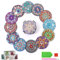 KOSHIFU 12PCS Dessous de Verre 5D DIY Diamant Peinture, sous-Verres Art de Diamant sous Verres Absorption de l'eau Multicolore avec Support pour Adultes Enfants Artisanat