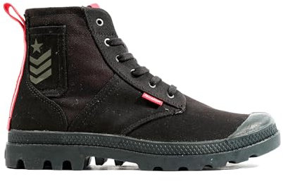 Palladium Pampa Hi Army 78583-008-M, Unisex Sneakers, Black, 45 EU