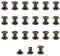 JJWNMLL Lot de 20 vis Chicago M5x8mm Chicago Vis de reliure Chicago Rivet à clous en métal Vis Chicago à tête cruciforme pour ceinture en cuir Bricolage Livre de scrapbooking - couleur bronze