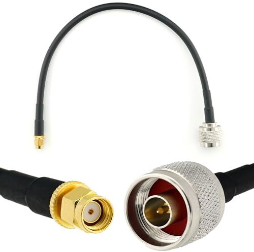 30cm RP-SMA Stecker auf N Stecker Koaxialkabel — 0.3 Meter Verlustarmes HF-240 (LMR 240 Äquivalent) Antennenkabel 50ohm Verlängerungskabel — für WiFi Router Antenne Wireless RF WLAN Radio Modem