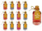 casavetro Casavetro Lot de 12 petites bouteilles en verre de 100 ml - 10 cm de haut - Décoration de table - Pour mariage - Cadeaux d'invités