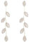 BSLVWG Crystal Leaf Drop Earrings Leaf Tassel Dangle Earrings Rhinestone Drop Gold CZ Crystal Long Earrings Wedding Earrings Jewelry for Bridal Women and Girls (Silver)