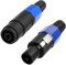 PNGKNYOCN NL4FC Speakon Connector,4 Pole Audio Speaker Plug Twist Lock Male and Female Mount Adapter Compatible with Speakon NL4FC, NL4FX, NLT4X, NL2FC（2-pack）