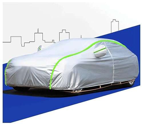 Auto Abdeckplane Wasserdicht füR V-W Polo 6 Polo 6 GTI Polo 5 Polo 5 GTI Polo 4 Polo 4 GTI, Autoabdeckung Hagelschutz, Autoabdeckung Vollgarage Abdeckplane, Outdoor Atmungsaktiv,14-Punkt-fixierte Wind