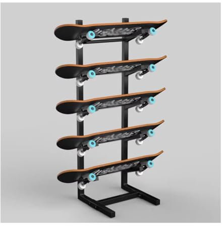 GRRICEPL Bodenstehender Snowboardständer, Freistehend für Ski/Skateboards/Roller, Metallsportmatten-Speichergestell, für Zuhause, Zimmer, Garage, Fitnessstudio (Farbe : Weiß, Größe : 25x25x85cm)