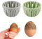 2 Stück Reinigungsbürste für Eier aus Silikon, Eierschrubber Wiederverwendbar Egg Cleaning Brush Eier Waschmaschine Praktisches Küchenutensil mit Flexiblen Weichen Borsten (Grau, Grün)