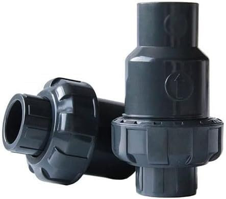 Rückschlagventil – 1 Stück 20 25 32 40 50 mm Rückschlagventil, PVC-Rohrverschraubungen, Sanitärsystemteile, Wasserrohr-Rückschlagventil, UPVC-Ventil, Wasserrohrverbinder (Größe: Innendurchmesser 63 mm